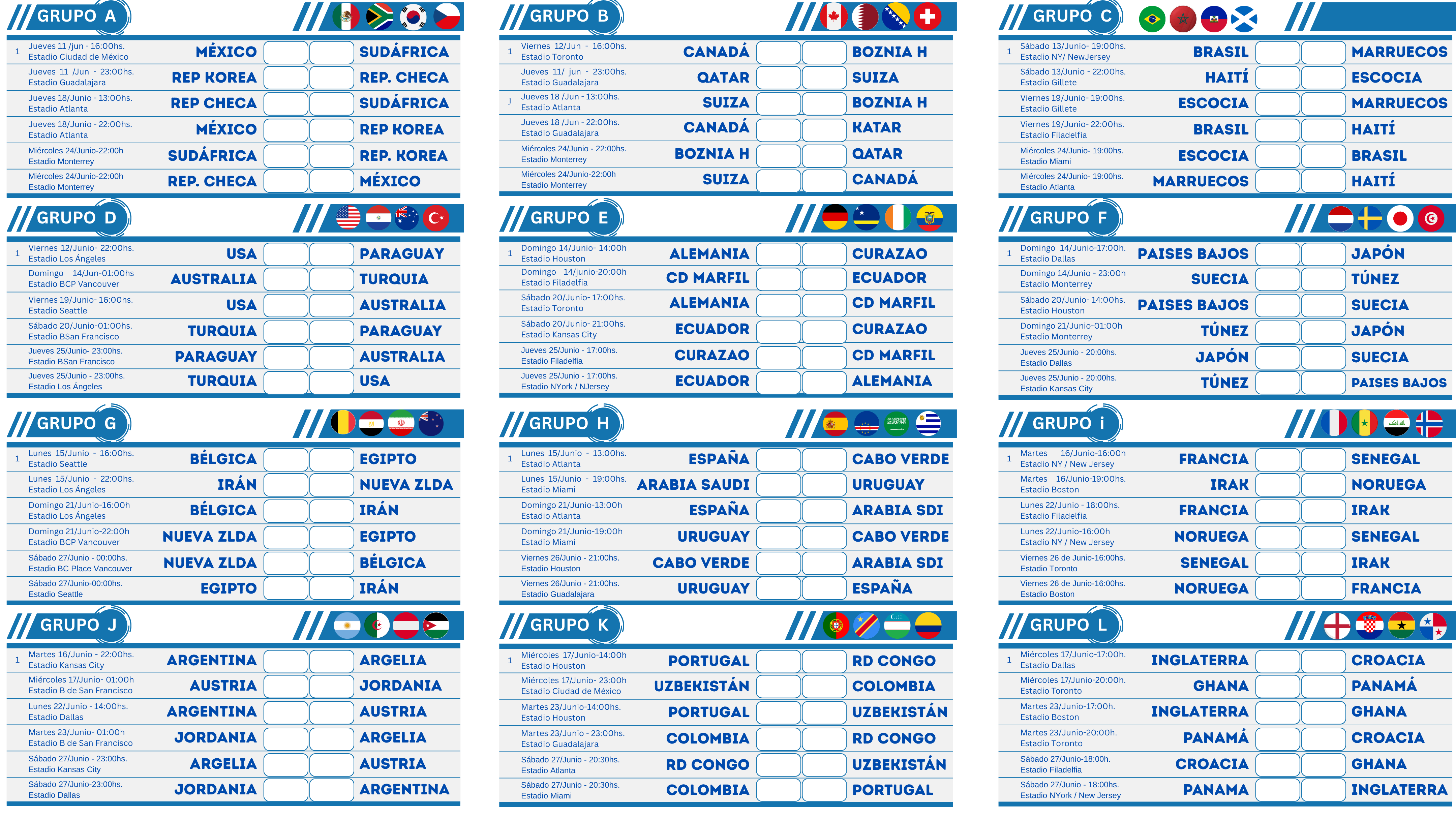 Calendario - Vista de Grupos